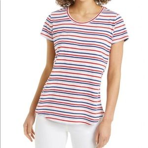 New with tag style and co women scoop neck patterned top